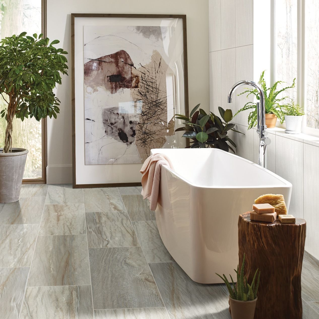 Bath tub on tile - The Family Floor Store in Ellsworth, ME